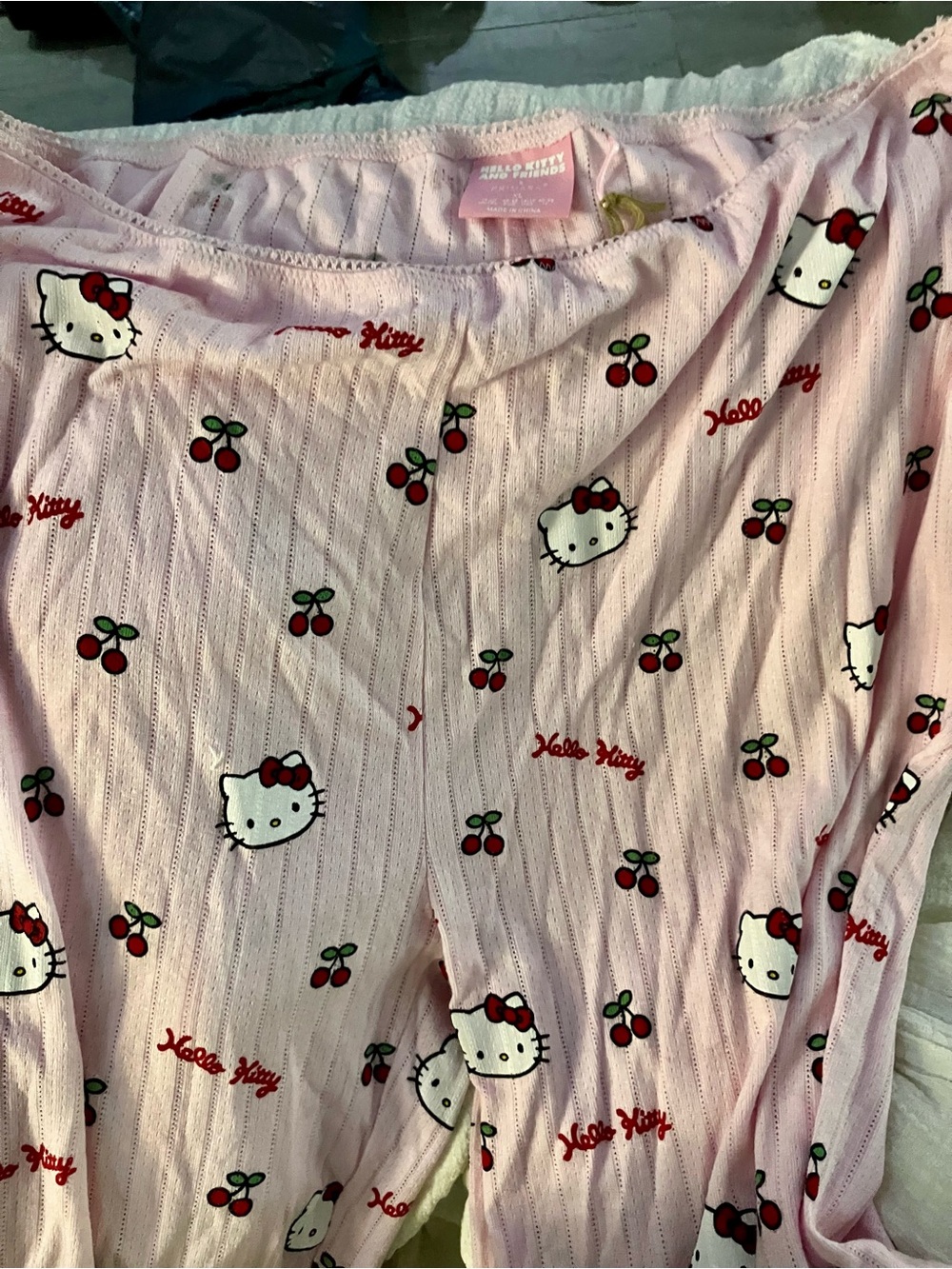 Hello Kitty Pink Cherry Print Jogger Pants